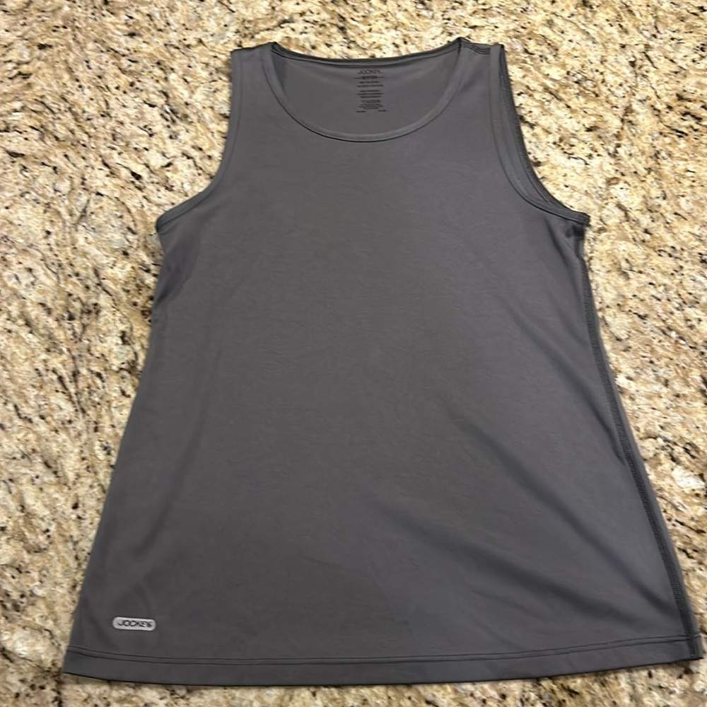 Gray workout top